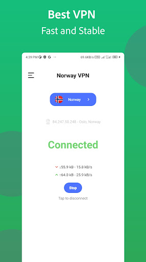 Schermata Norway VPN - Norwegian IP Fast 3