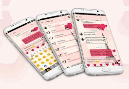 SMS Messages Paris Pink Theme应用截图第0张