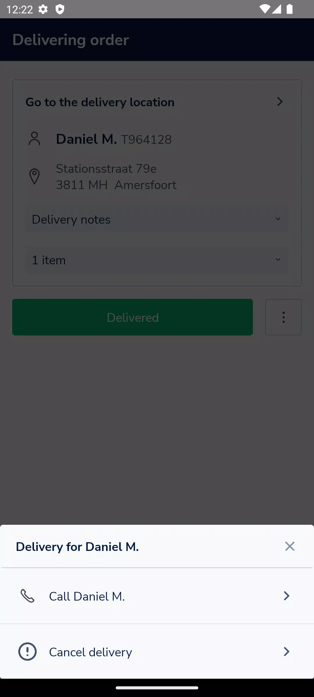 Schermata Deliverect for Couriers 0