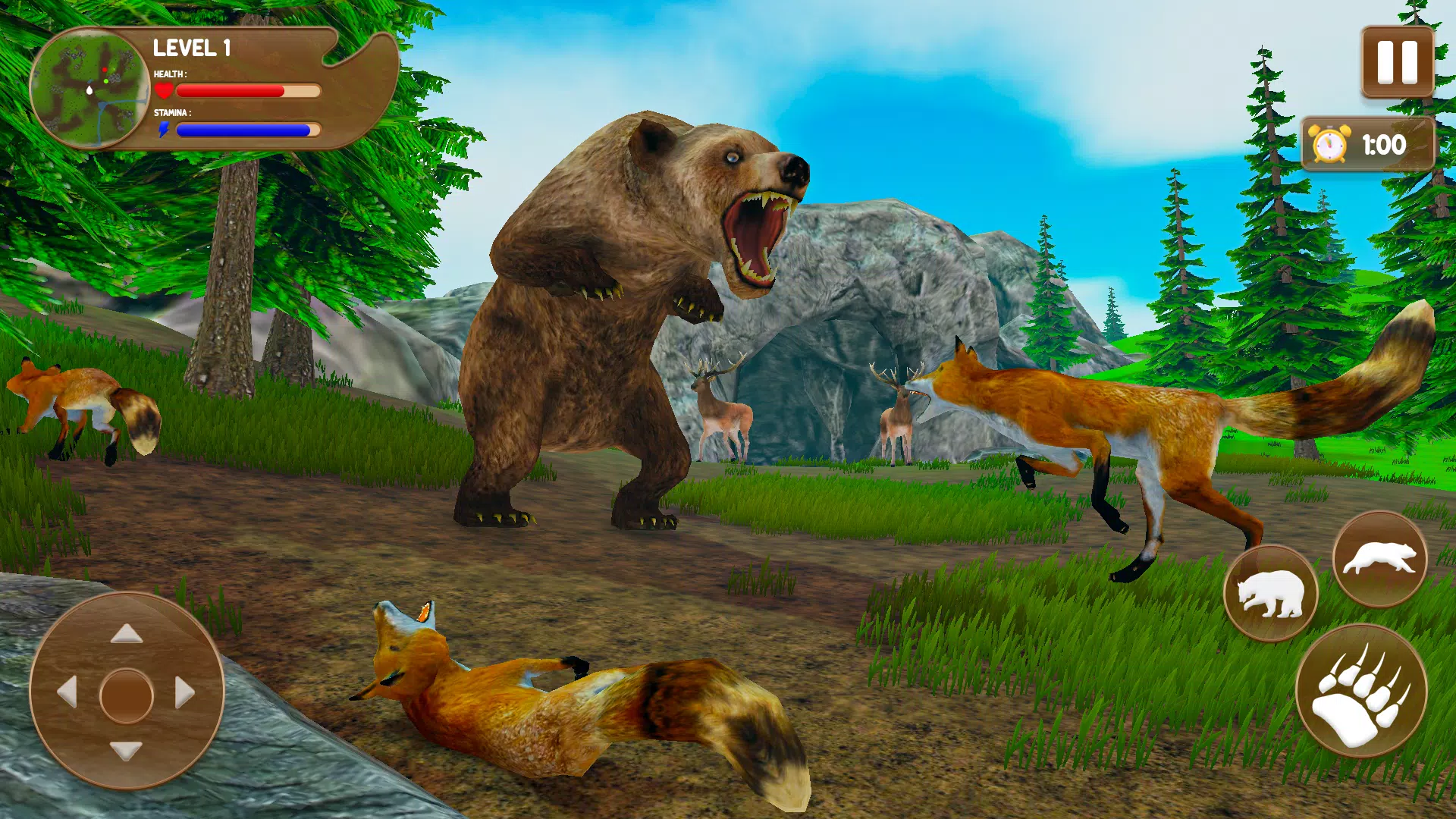 Bear Games: Bear Simulator 3D 螢幕截圖 1