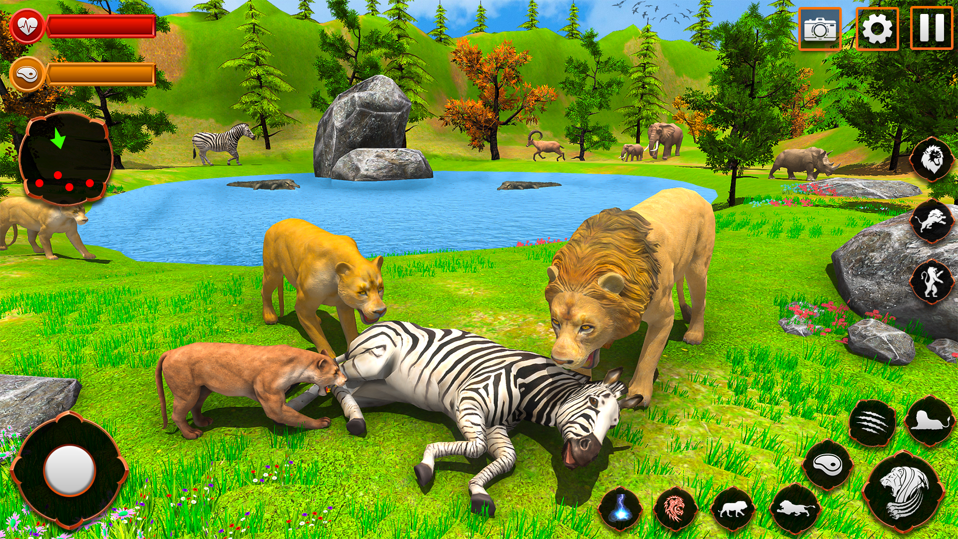 Wild Lion Simulator Games ဖန်သားပြင်ဓာတ်ပုံ 0