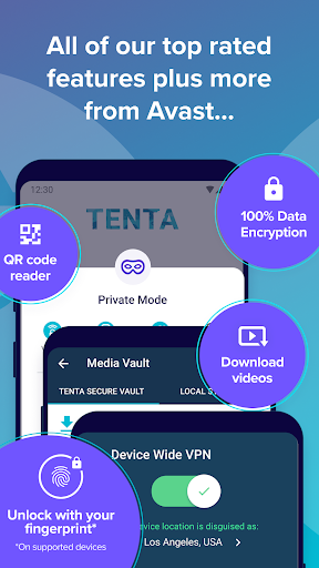 Tenta Private VPN Browser Screenshot 1