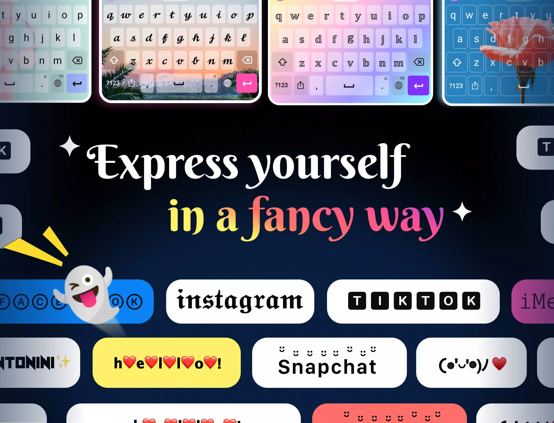 Fonts Keyboard Themes & Emoji 螢幕截圖 0