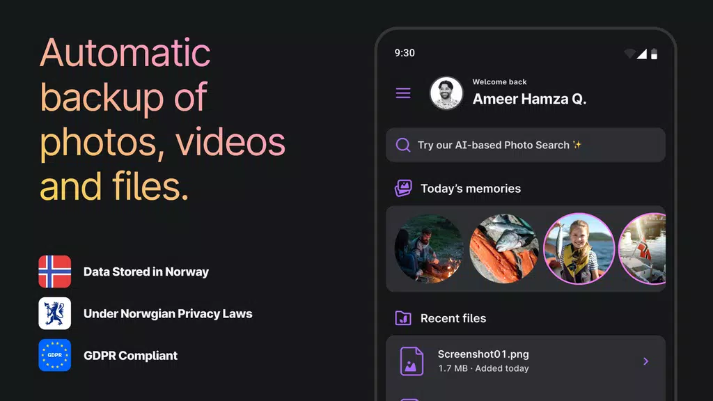 Jottacloud: Safe Cloud Storage 螢幕截圖 1