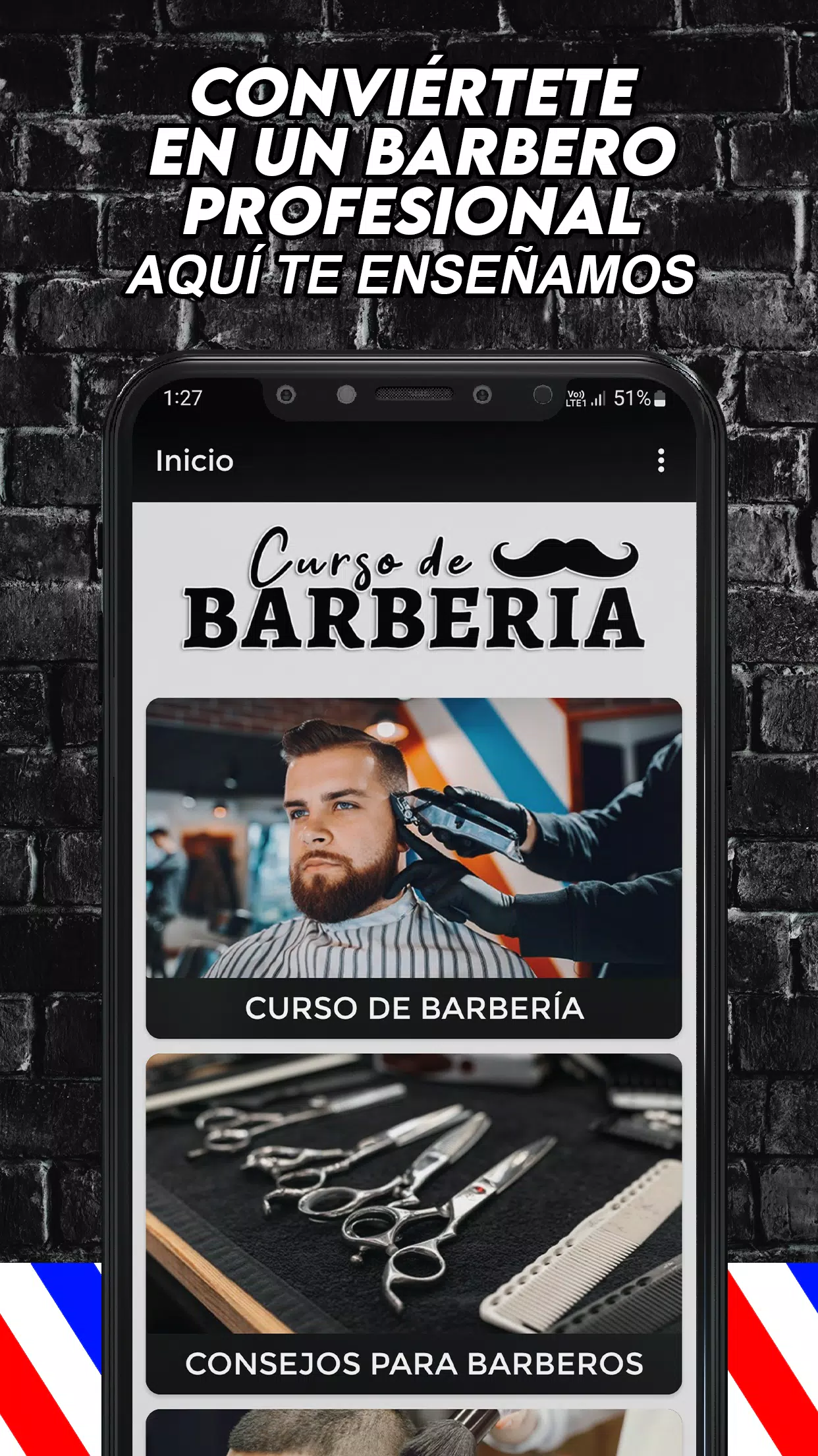 Curso de Barberia y Peluquería ဖန်သားပြင်ဓာတ်ပုံ 0