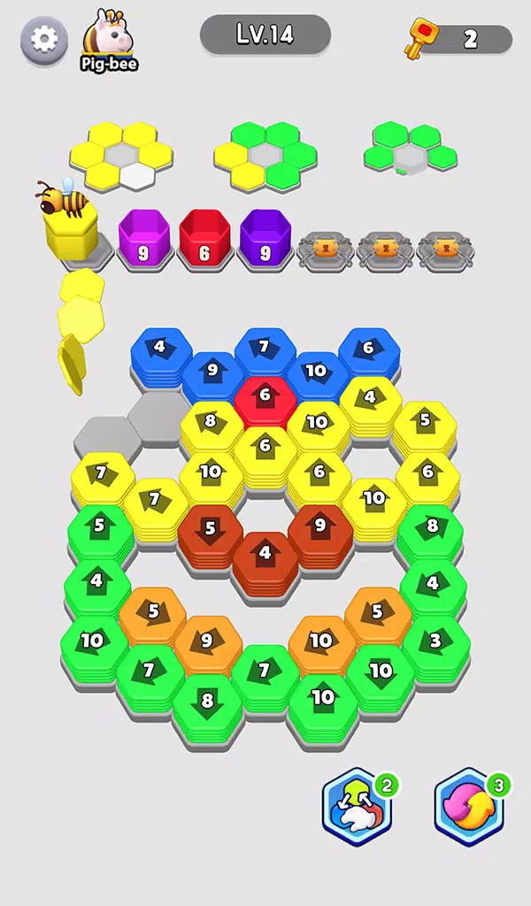 Bee Out - Hexa Away Puzzle Ekran Görüntüsü 3