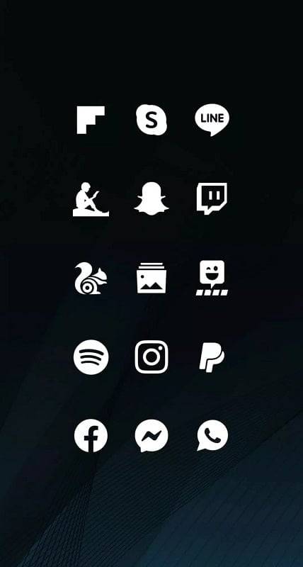 Whicons - White Icon Pack Captura de tela 0