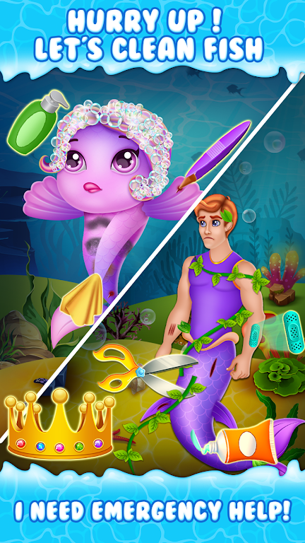 Newborn mermaid care game Скриншот 3