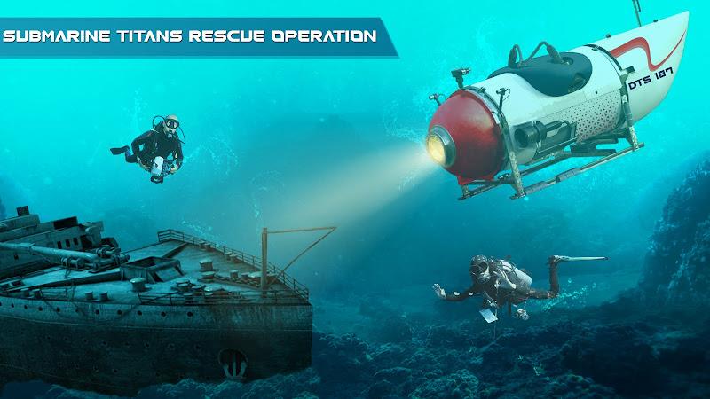 Submarine Titans Rescue Ship Tangkapan skrin 3