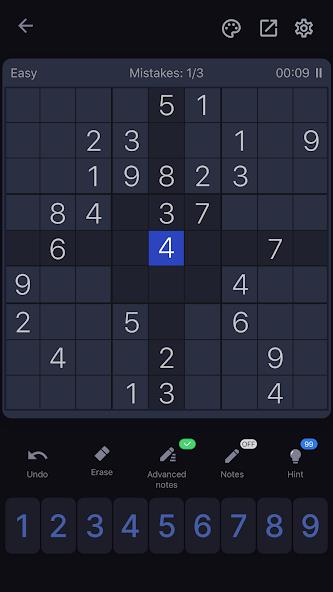 Sudoku - Classic Sudoku Puzzle Mod ภาพหน้าจอ 1