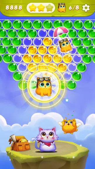 Bubble Cat Shooter ဖန်သားပြင်ဓာတ်ပုံ 1