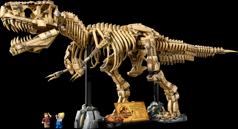 Lego က Jurassic Park T-Rex Skeleconon Set ကို 3 ပေအရှည်ရှိသည့် Jurassic Park T-Rex Skeleconon Set ကိုကြေငြာခဲ့သည်