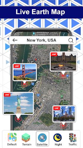 Earth Map Satellite: View Live ဖန်သားပြင်ဓာတ်ပုံ 0