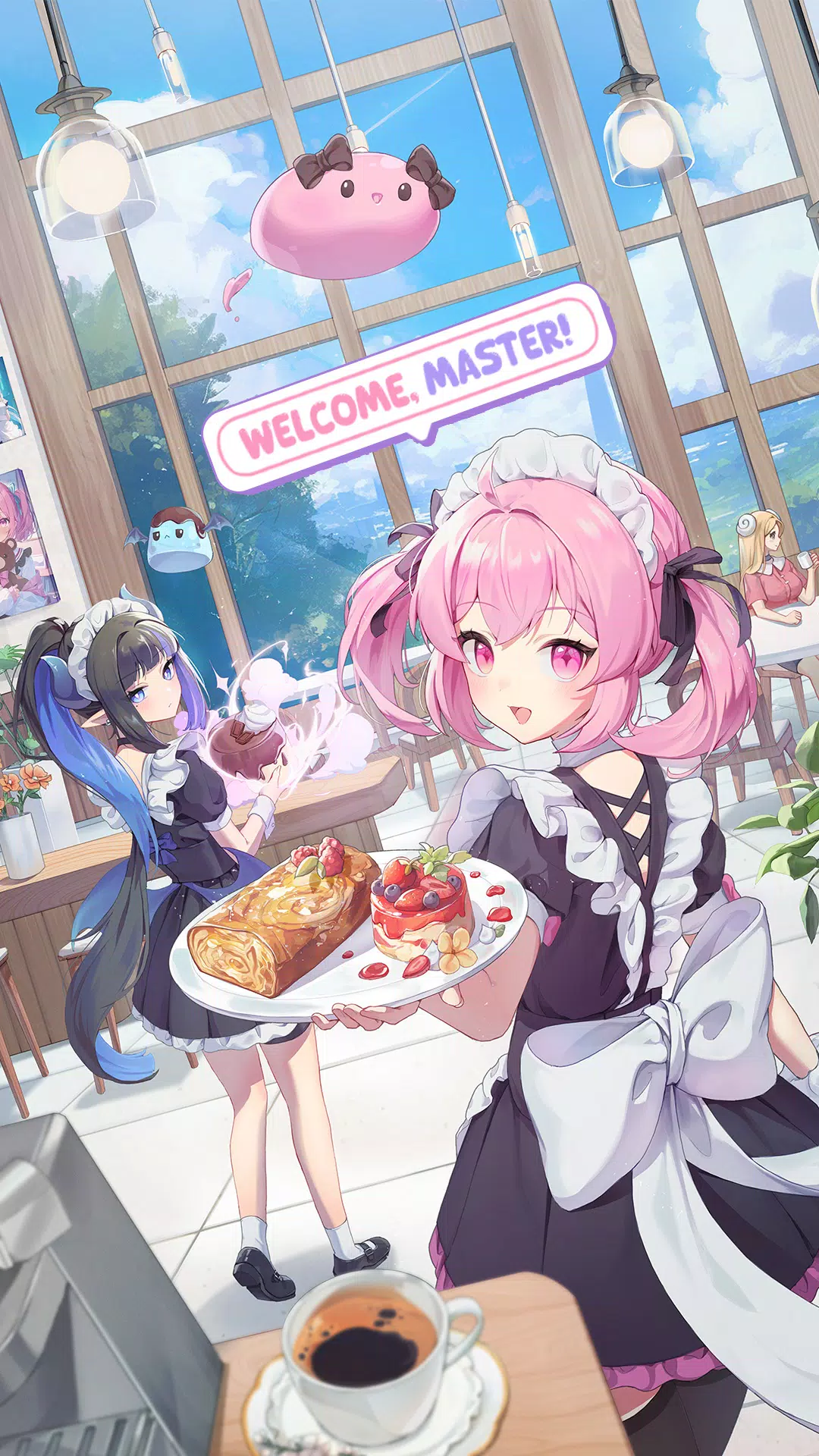 Merge Maid Cafe - Isekai Story Captura de tela 0