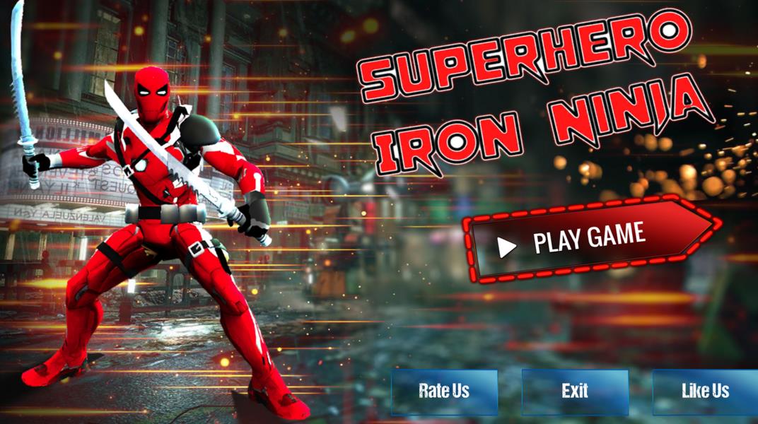 Superhero Iron Ninja Battle Ảnh chụp màn hình 0