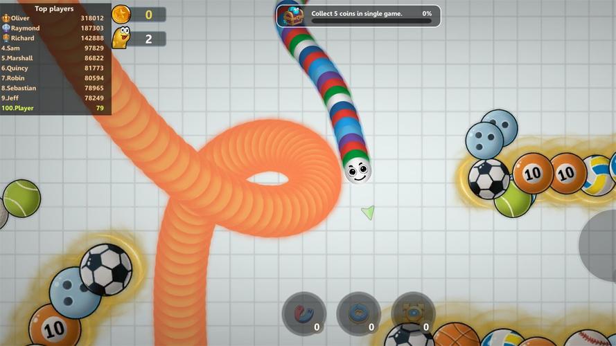 Slinky Snake: Worm.io Game Zrzut ekranu 1