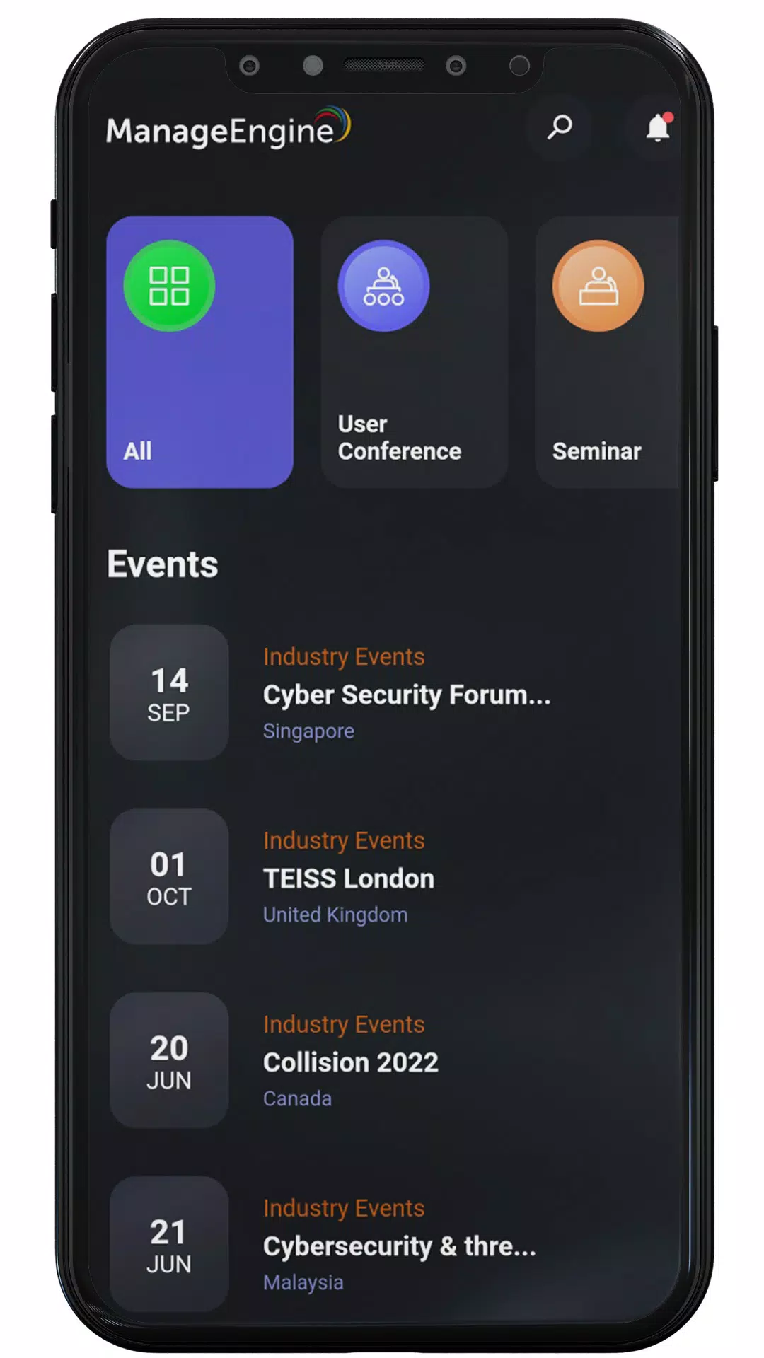 ManageEngine Events Screenshot 1