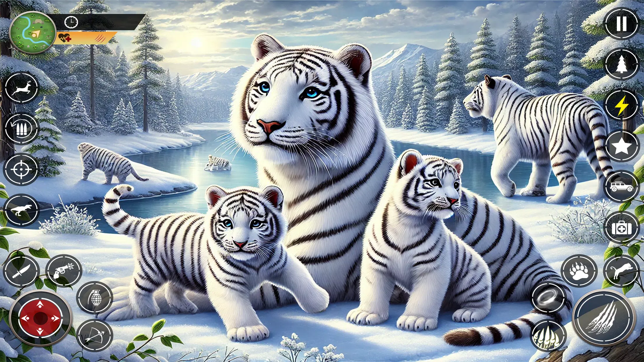 Snow Tiger Family Simulator 3D Ekran Görüntüsü 0