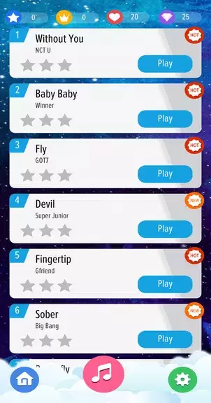 Schermata Kpop Piano Magic Tiles Offline - All Korean Song 2