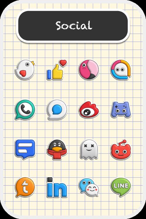 Poppin icon pack Tangkapan skrin 1