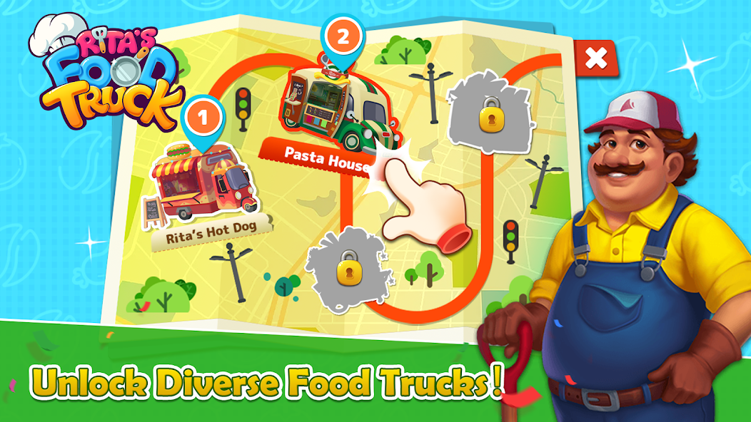 Rita's Food Truck:Cooking Game Mod 螢幕截圖 1