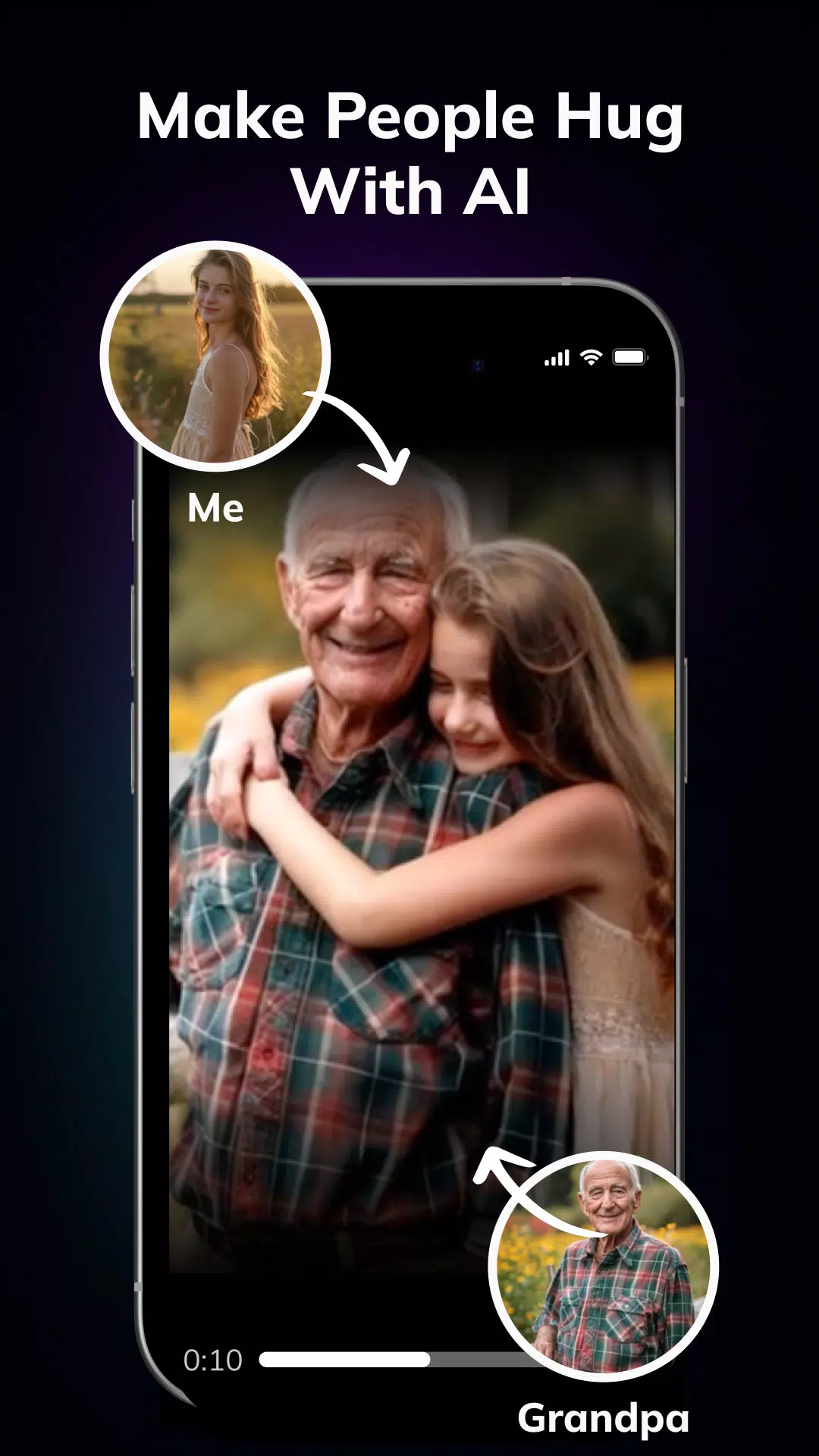 AI Hug Video Maker - Livensa 스크린샷 0