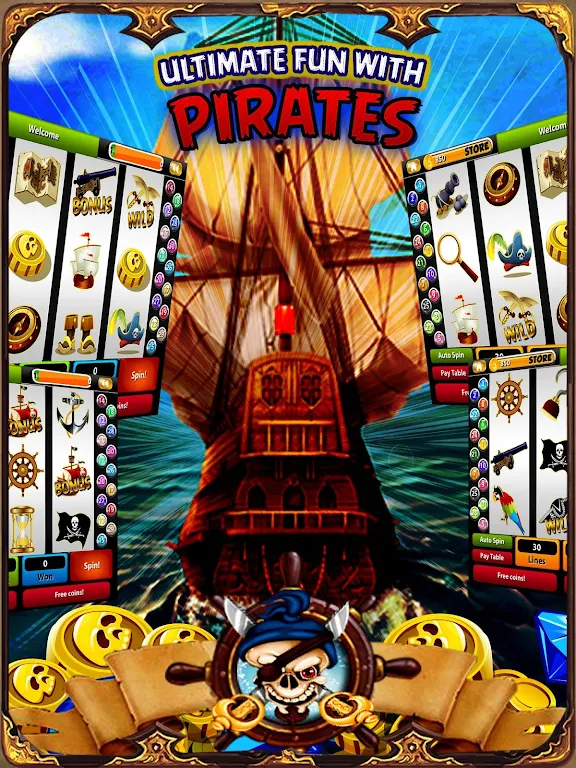 Pirate Treasure Mega Slots Ảnh chụp màn hình 2