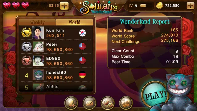 Solitaire Wonderland 螢幕截圖 2