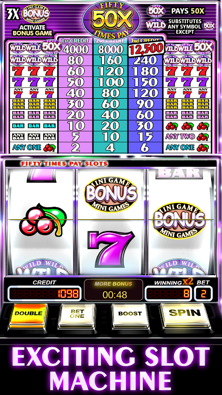 Free Slot Machine 50X Pay Скриншот 0