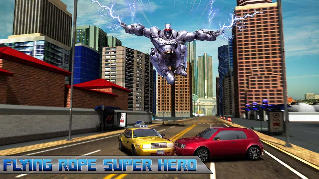 Flying Rope Hero Robot Fight Simulator স্ক্রিনশট 0