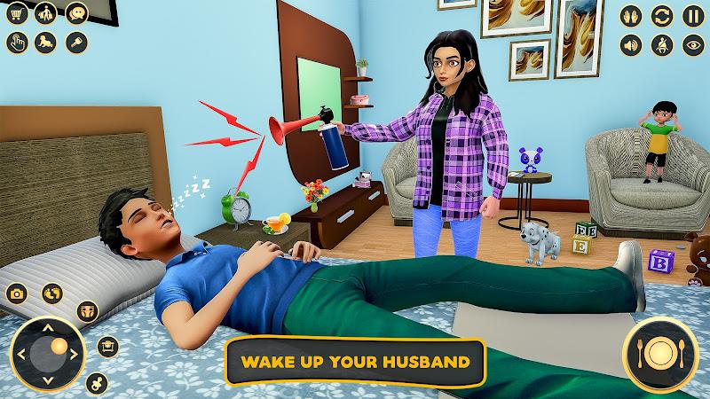 Pregnant Mom Family Game 3D Screenshot 0