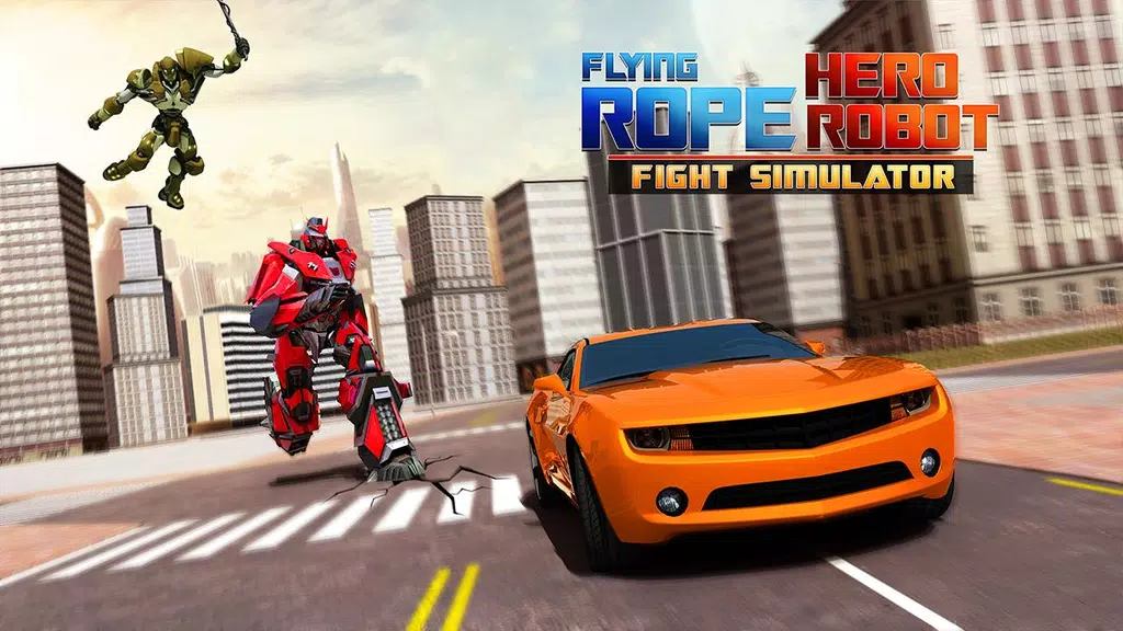 Flying Rope Hero Robot Fight Simulator স্ক্রিনশট 1