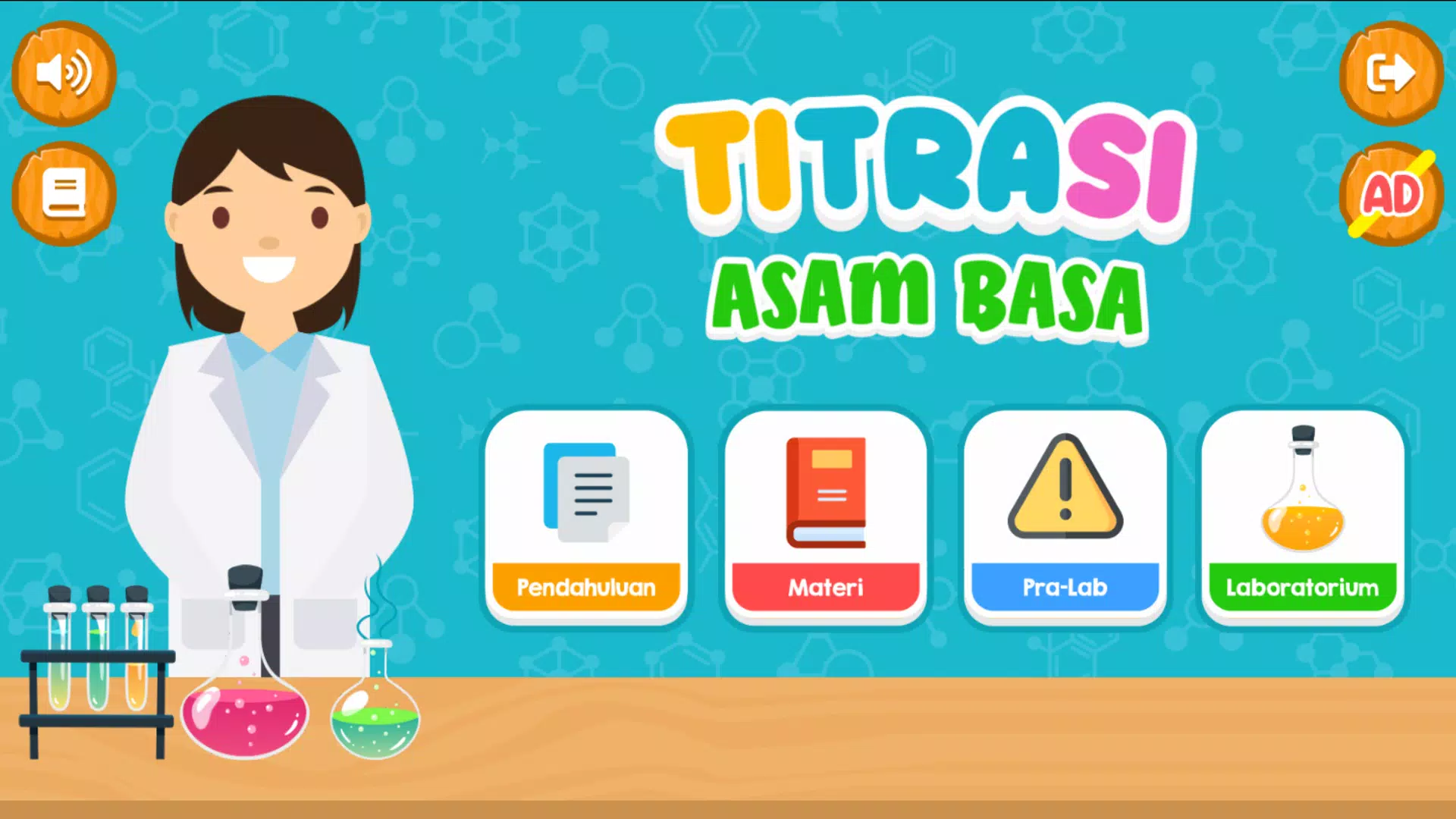 Schermata Virtual Lab Titrasi Asam Basa 1