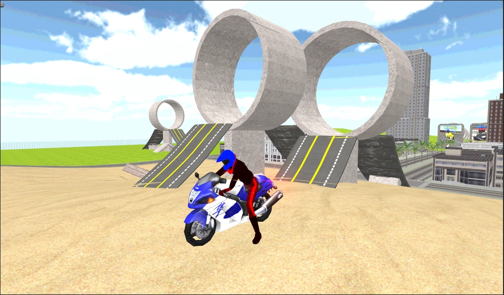 Motorbike Stunt Race 3D Ekran Görüntüsü 2