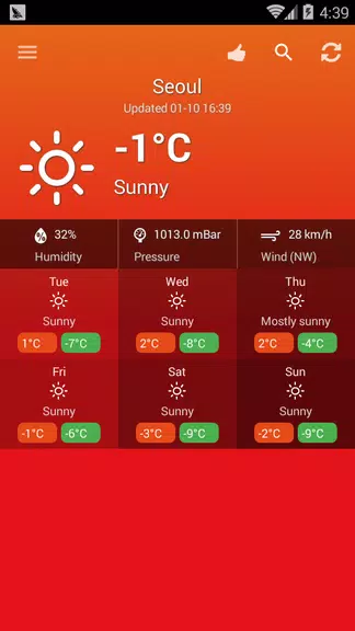 Weather South Korea Tangkapan skrin 0
