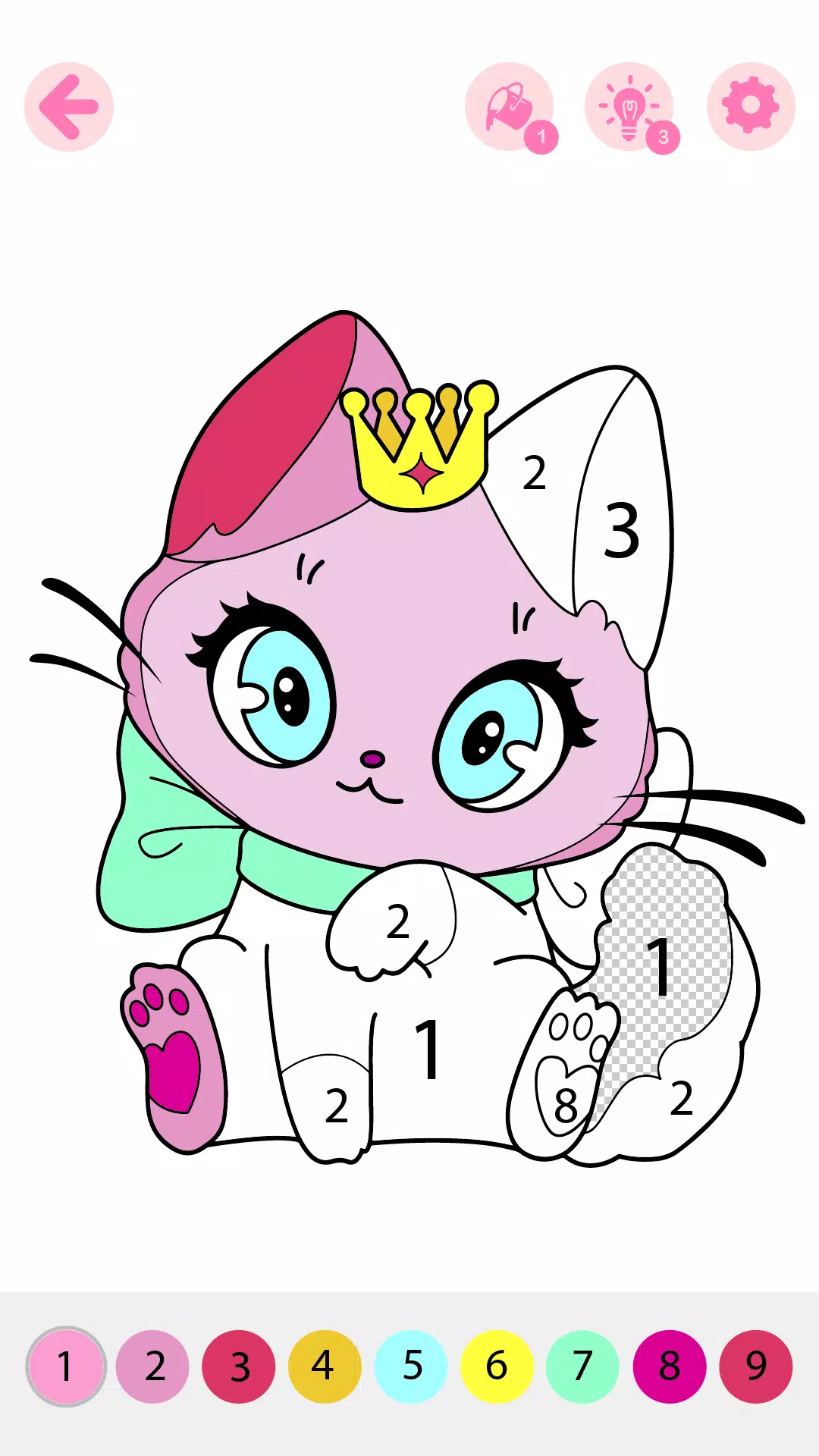 Schermata Kids Coloring Book by Numbers 0