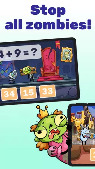 Schermata Math games: Zombie Invasion 1