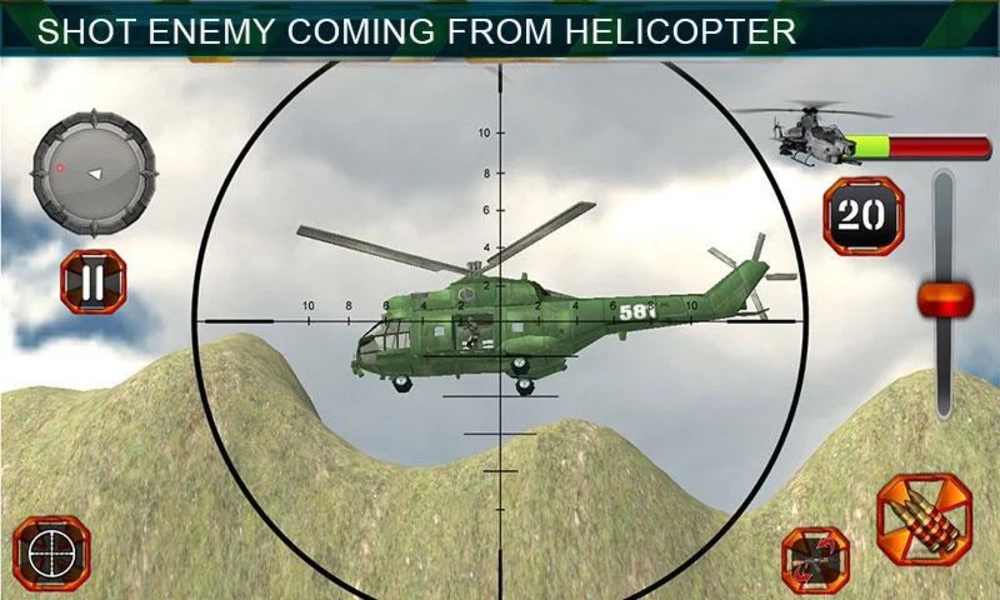 Sniper Shooting Heli Action Captura de pantalla 2