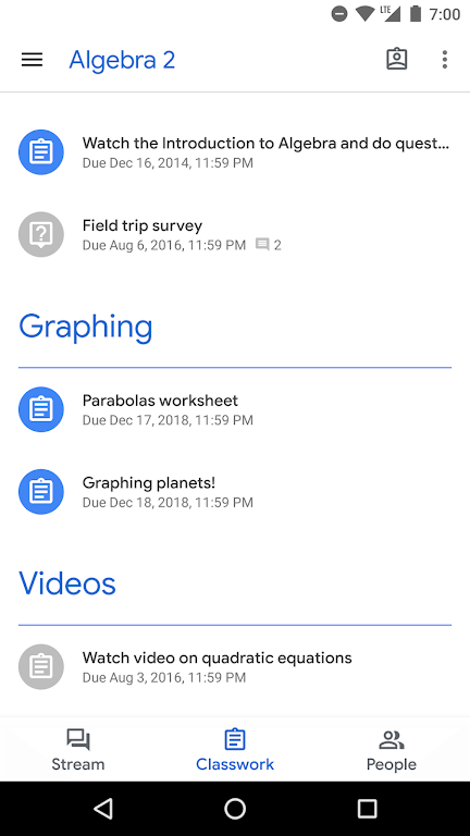 Google Classroom Ekran Görüntüsü 1