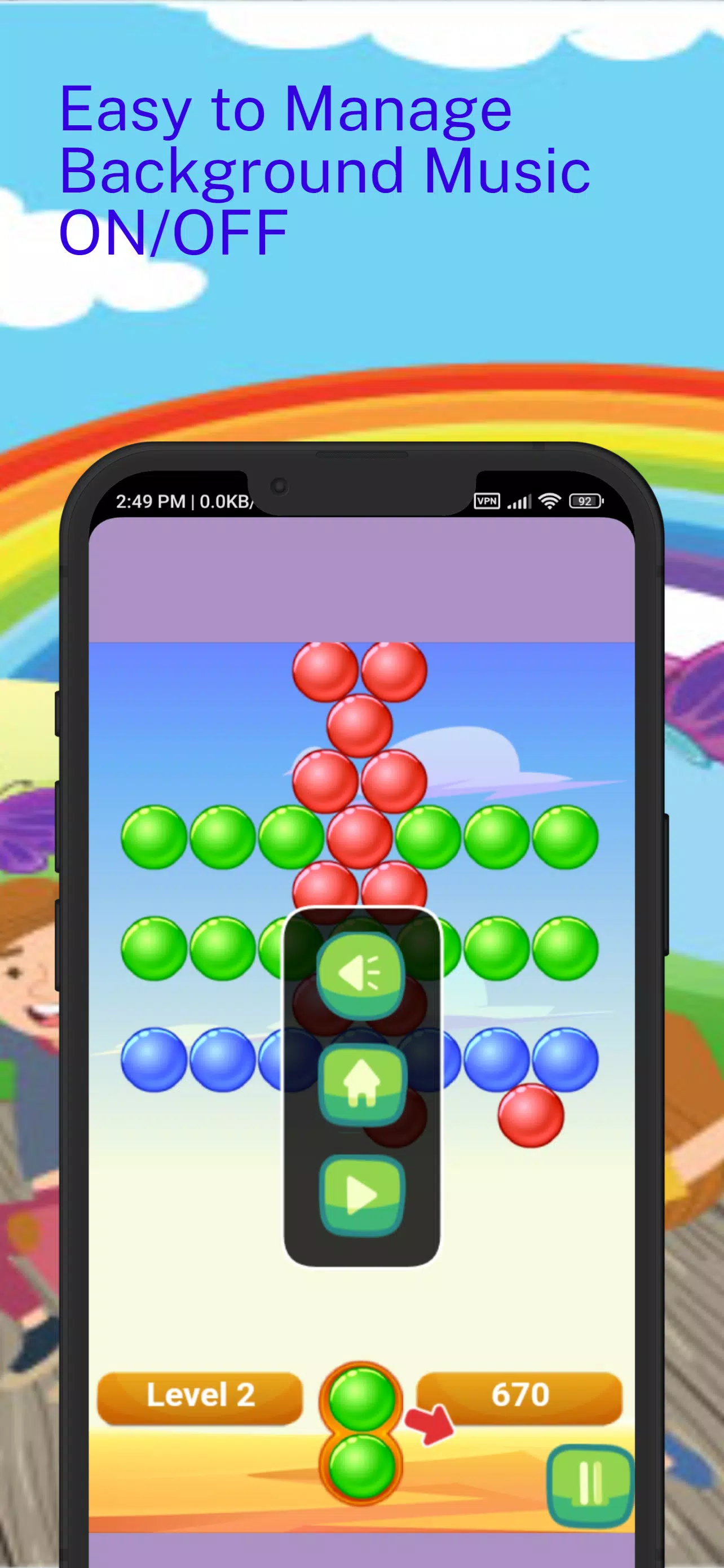 Sky Bubble Shooter : Rainbow ဖန်သားပြင်ဓာတ်ပုံ 3