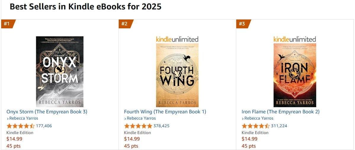 Dördüncü Kanat Kitapları 2025'te Top Amazon'un Kindle En İyi Satıcıları