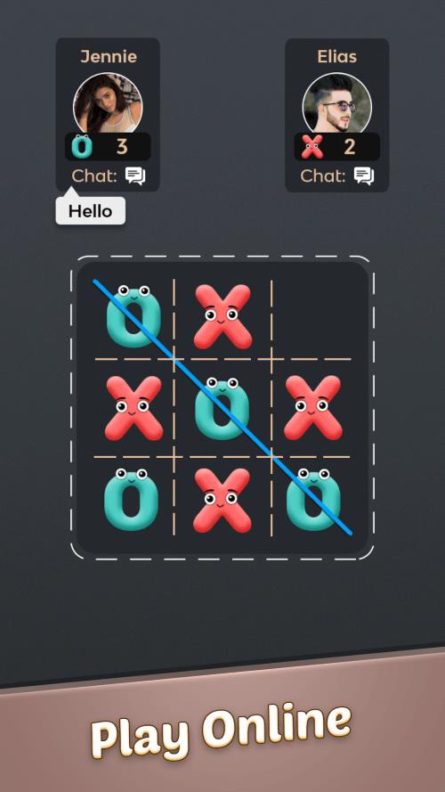 Tic Tac Toe Emoji Tangkapan skrin 0