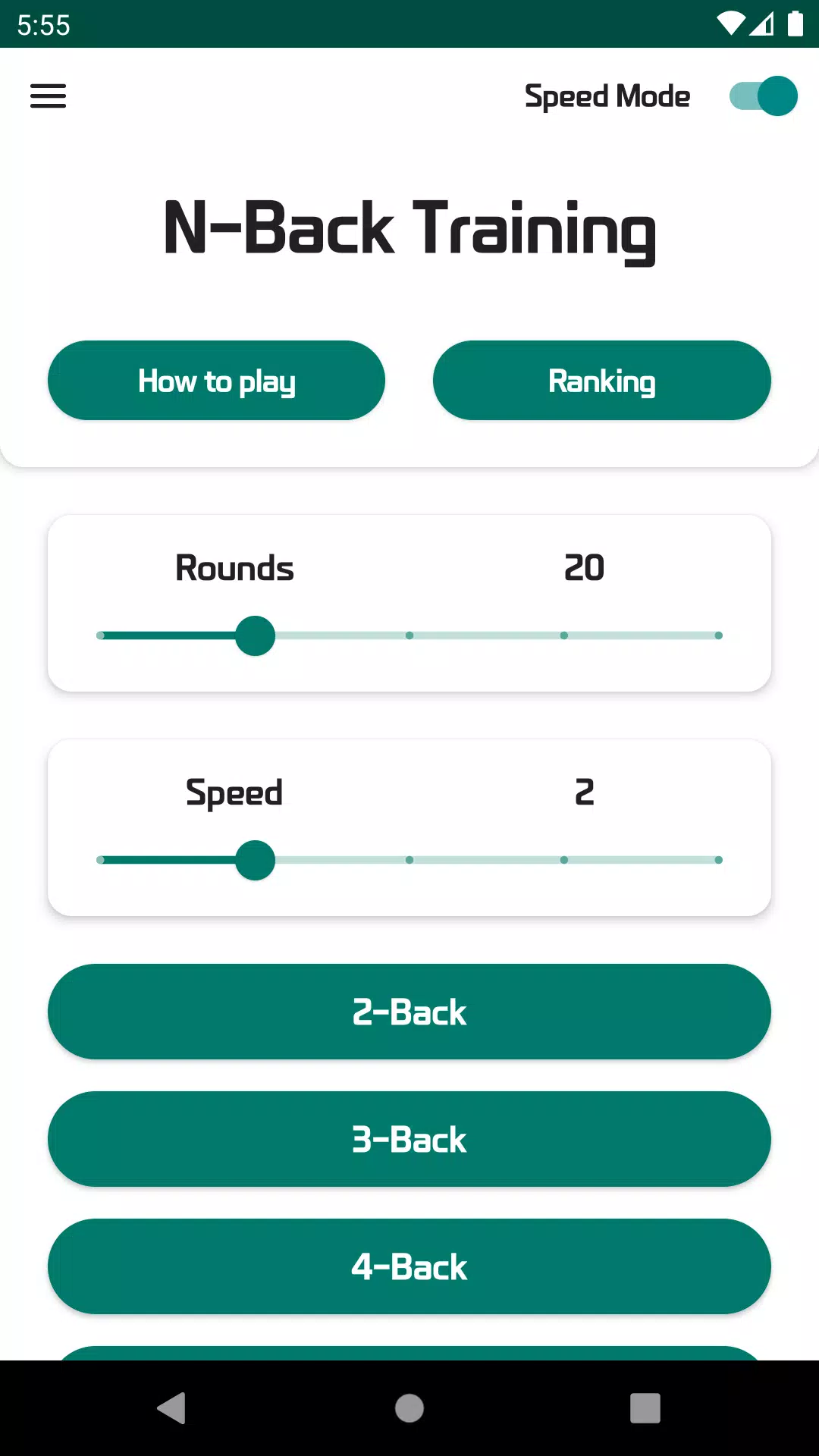 N-Back - Brain Training Capture d'écran 1