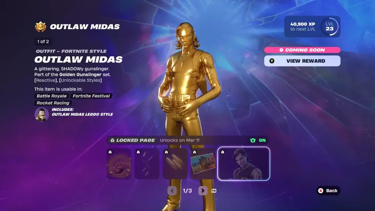 Nhiệm vụ Midas Outlaw ở Fortnite.