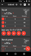 Schermata 5x5 Workout Logger 1