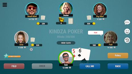 Kindza Poker - Texas Holdem ဖန်သားပြင်ဓာတ်ပုံ 0