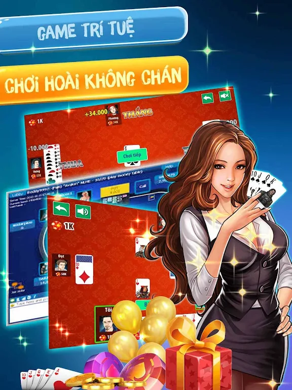 Đánh  tiến lên OFFLINE - tien len mien nam应用截图第0张