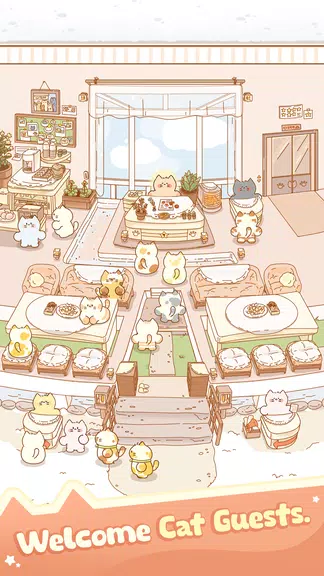 Idle Cat Hotel - Tycoon Games ဖန်သားပြင်ဓာတ်ပုံ 1