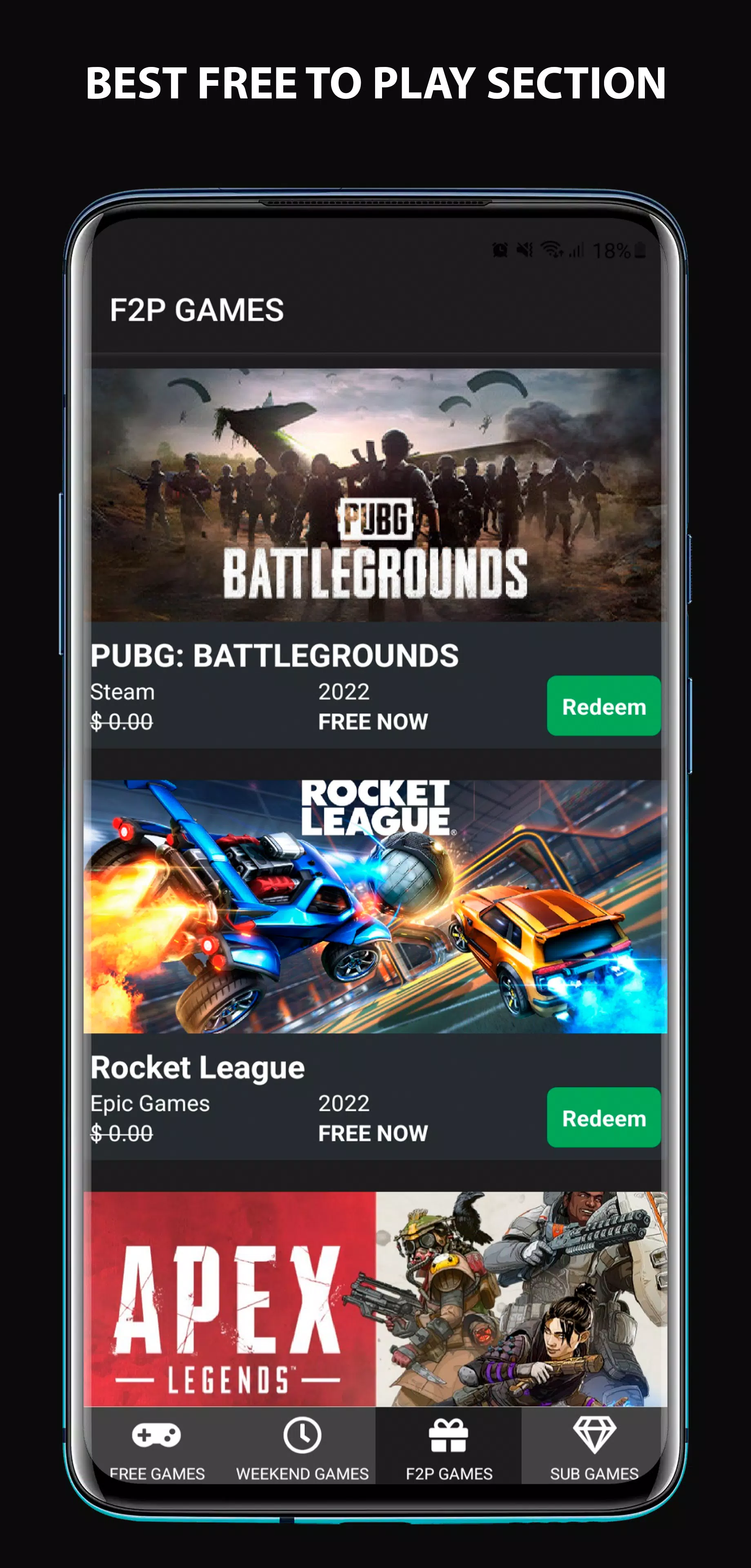 Schermata Epic Freebie Games Radar 2
