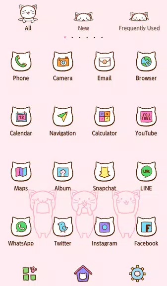 Schermata Three Kitties Theme +HOME 2